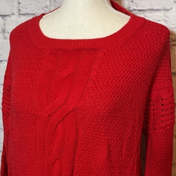 TOMMY Hilfiger Cable Knit Long Sleeve Sweater 100% Cotton Size Medium - Picture 3 of 10